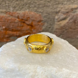 Ara Diamond and 24kt Gold Eternity Band
