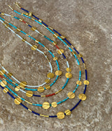 Ara Pearl and 24k Gold Disc Necklace