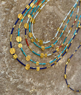 Ara Pearl and 24k Gold Disc Necklace
