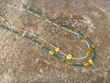 Ara Pearl and 24k Gold Disc Necklace