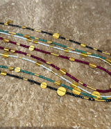 Ara Ruby and 24k Disc Necklace