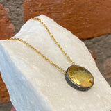 Ara 24kt Gold Coin and Diamond Necklace