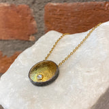 Ara 24kt Gold Coin and Diamond Necklace