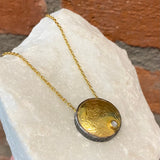 Ara 24kt Gold Coin and Diamond Necklace