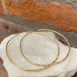Jessica Weiss Yellow Gold Daisy Hoop Earrings