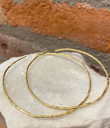 Jessica Weiss Yellow Gold Daisy Hoop Earrings