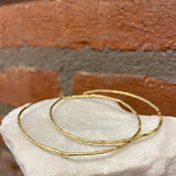 Jessica Weiss Yellow Gold Daisy Hoop Earrings