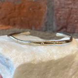 Jessica Weiss White Gold and White Diamond Small "Ripple" Cuff
