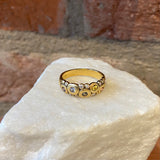 Alex Sepkus Pastel Rainbow Sapphires, Diamonds and Yellow Gold "Candy" Dome Ring