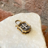 Erica Molinari 2-Tone Diamond Cross Padlock
