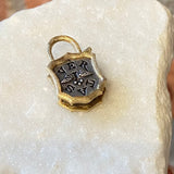 Erica Molinari 2-Tone Diamond Cross Padlock