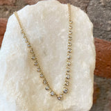 Andi Alyse Bezel Set Diamond and Yellow Gold Necklace