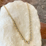 Andi Alyse Bezel Set Diamond and Yellow Gold Necklace