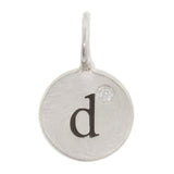 Heather Moore Silver 'D' Charm with Diamond