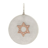 Heather Moore Rose Gold and Silver Star of David Round Charm