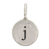 Heather Moore Silver 'J' Charm with Diamond