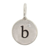 Heather Moore Silver 'B' Charm with Diamond