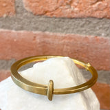Pat Flynn 22k Solid Gold Brushed Nail Bracelet
