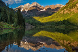 "First Snow at Maroon Bells"