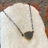 Jessica Weiss Single Slate and Diamond Necklace