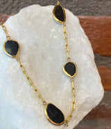 Jessica Weiss 5 Slate and 22k Gold Necklace