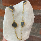 Jessica Weiss 5 Slate and 22k Gold Necklace