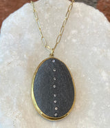 Jessica Weiss Slate and Diamond Line Necklace