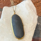 Jessica Weiss Large Slate and Single Diamond Necklace