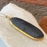 Jessica Weiss Large Slate and Single Diamond Necklace