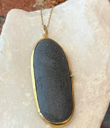 Jessica Weiss Large Slate and Single Diamond Necklace