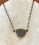 Jessica Weiss Single Slate and Diamond Necklace