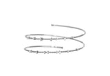 Mattia Cielo 2 Row Diamond and White Gold Wrap Bracelet