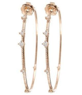 Mattia Cielo Medium Rugiada Rose Gold & Diamond Hoop Earrings