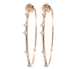 Mattia Cielo Medium Rugiada Rose Gold & Diamond Hoop Earrings