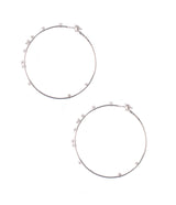 Mattia Cielo Large Rugiada White Gold & Diamond Hoop Earrings