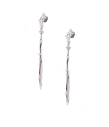 Mattia Cielo Large Rugiada White Gold & Diamond Hoop Earrings