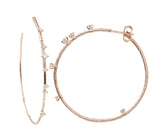 Mattia Cielo Large Rugiada Rose Gold & Diamond Hoop Earrings