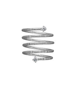 Mattia Cielo 5 Row Diamond and White Gold Wrap Ring