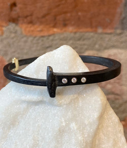 Pat Flynn 3 Stone Nail Bracelet - Custom Size
