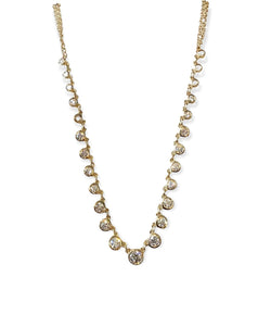 Andi Alyse Bezel Set Diamond and Yellow Gold Necklace