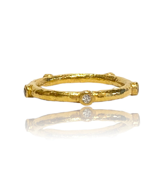Ara 24k Gold and Diamond Band