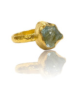 Ara 24k Aquamarine Ring