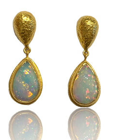 Ara 24k Gold and Opal Drop Earrings