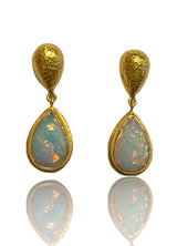 Ara 24k Gold and Opal Drop Earrings