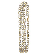 Ara Long 24k Gold and Oxidized Silver Large Link Necklace