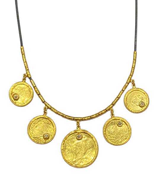 Ara 24k Gold Ottoman Coin Necklace