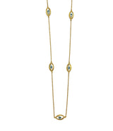 Ara 24k Gold Mother of Pearl Eye Necklace