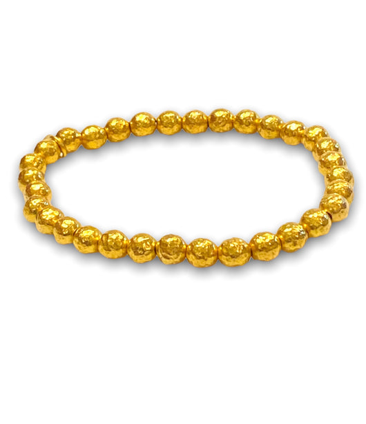 Ara 24k Gold Bead Stretch Bracelet