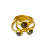 Ara 24k Diamond Stacking Rings