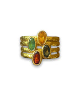 Ara 24k Light Orange Sapphire Stacking Ring